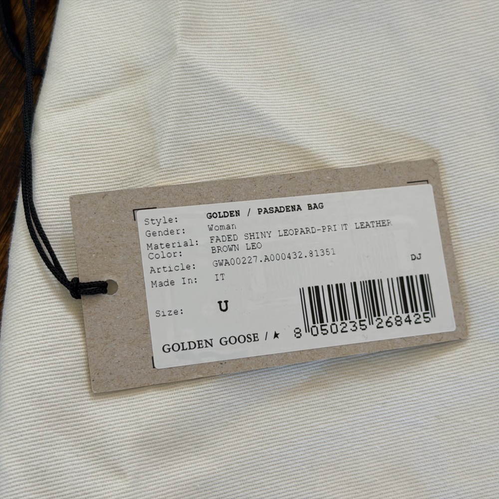 Golden Goose Leopard Leather Tote with Cuyana Leather Insert, dust bags, & tag - Picture 4 of 16